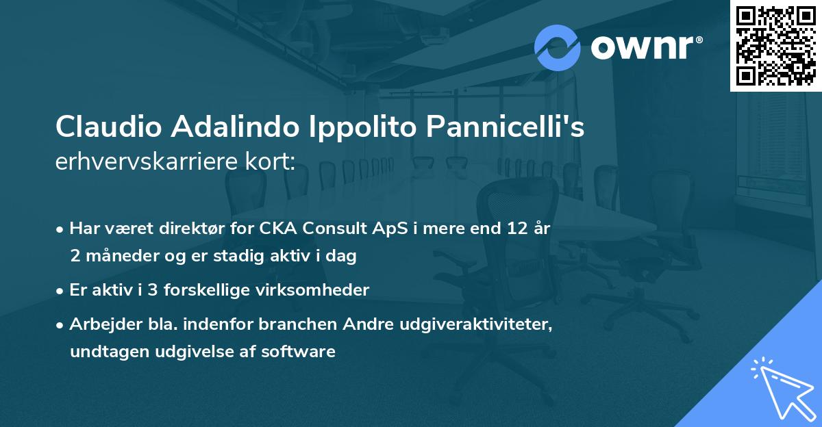 Claudio Adalindo Ippolito Pannicelli's erhvervskarriere kort