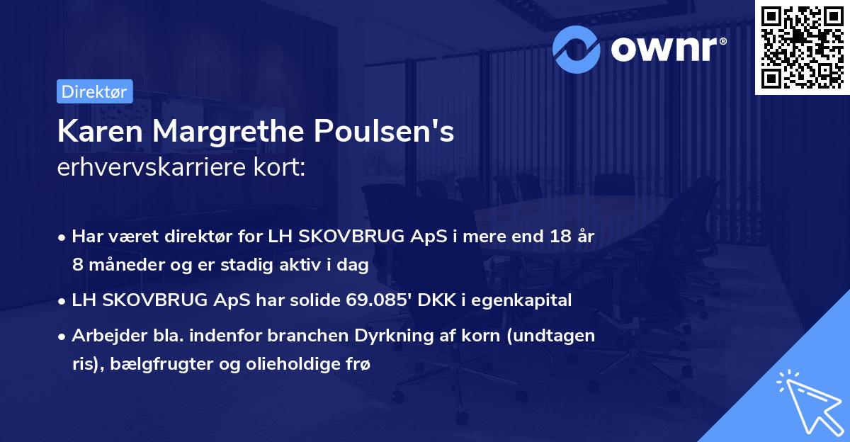 Karen Margrethe Poulsen's erhvervskarriere kort