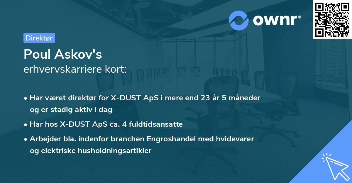 Poul Askov's erhvervskarriere kort