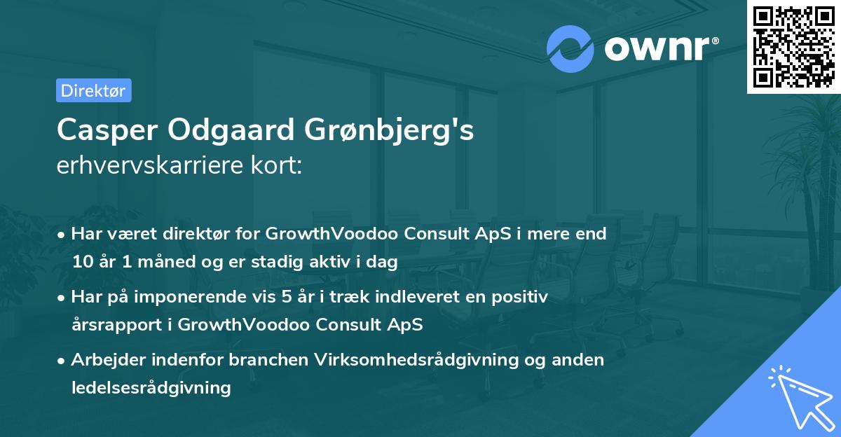 Casper Odgaard Grønbjerg's erhvervskarriere kort