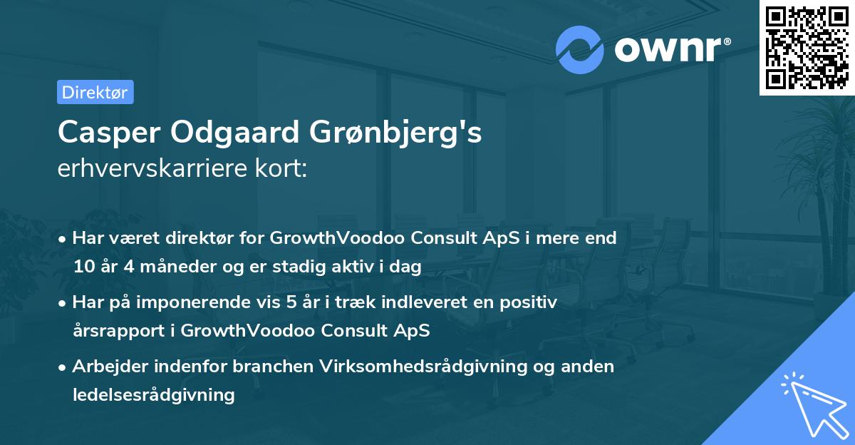 Casper Odgaard Grønbjerg's erhvervskarriere kort