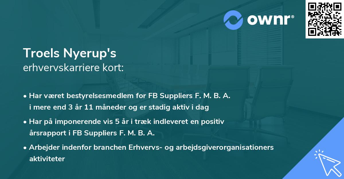 Troels Nyerup's erhvervskarriere kort