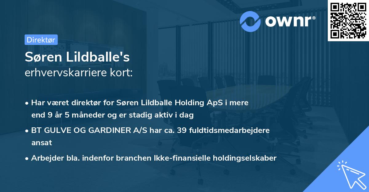 Søren Lildballe's erhvervskarriere kort