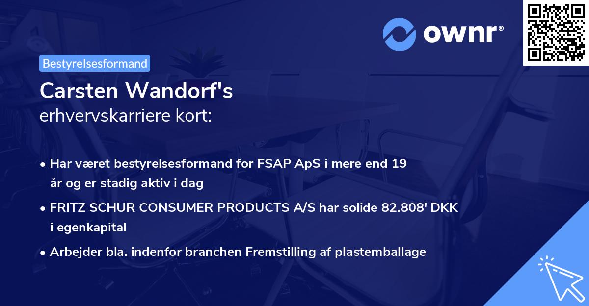 Carsten Wandorf's erhvervskarriere kort