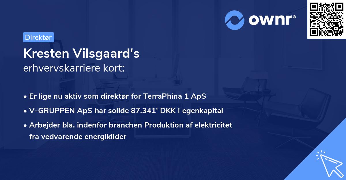 Kresten Vilsgaard's erhvervskarriere kort
