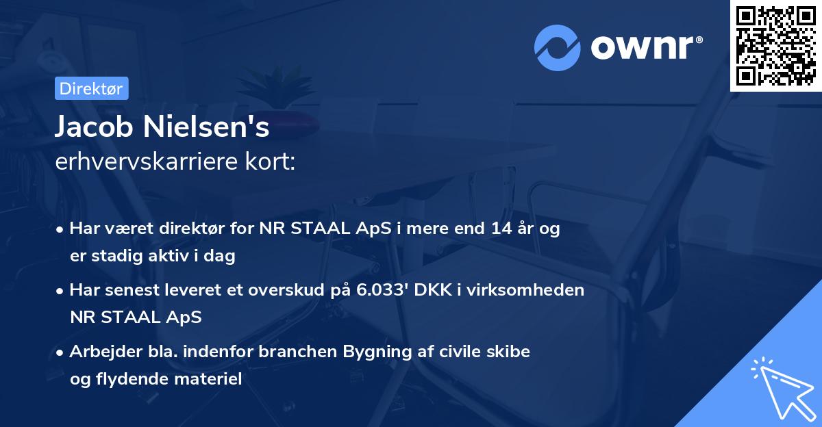 Jacob Nielsen's erhvervskarriere kort