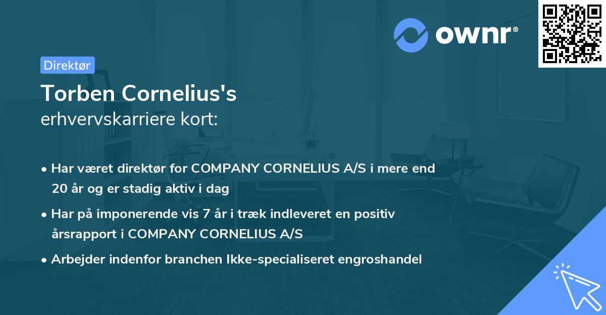 Torben Cornelius's erhvervskarriere kort