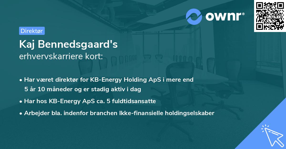 Kaj Bennedsgaard's erhvervskarriere kort