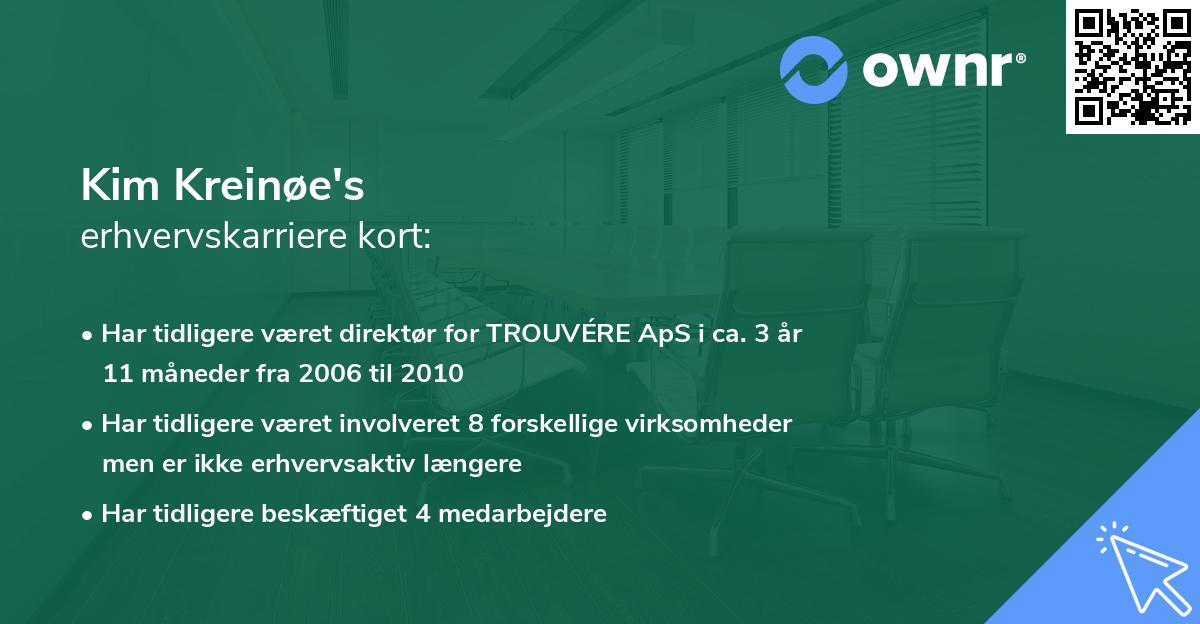 Kim Kreinøe's erhvervskarriere kort