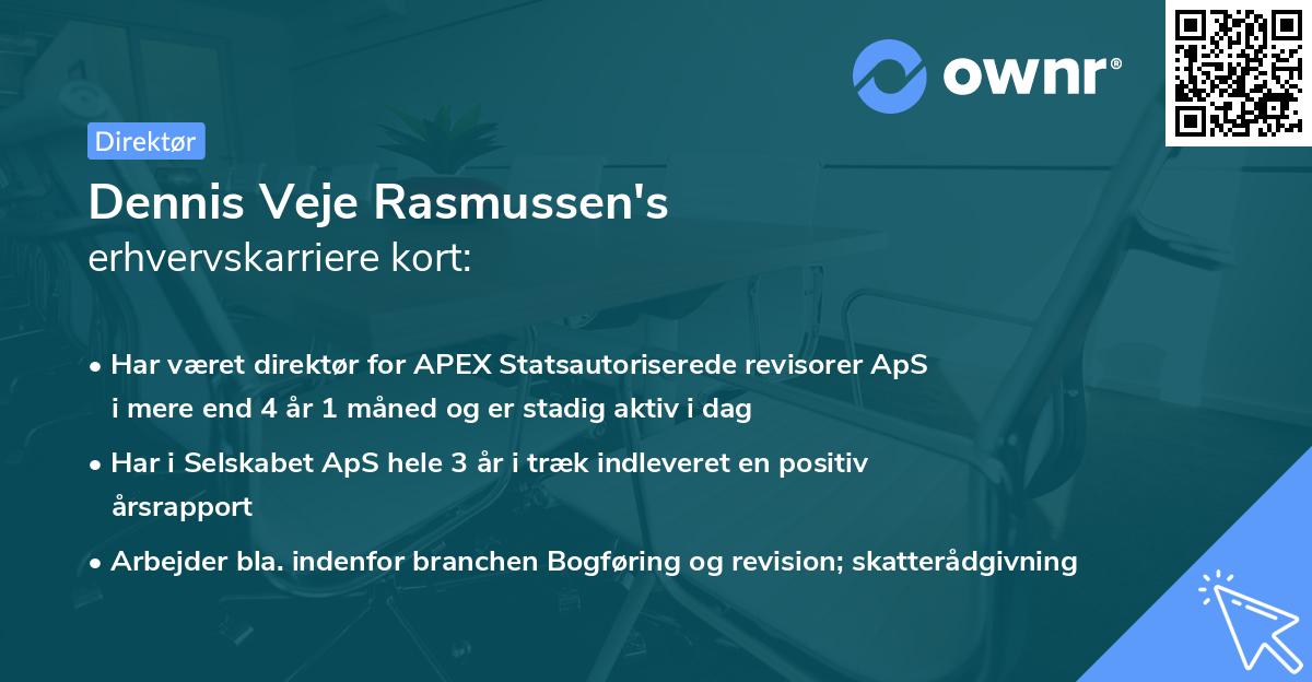 Dennis Veje Rasmussen's erhvervskarriere kort