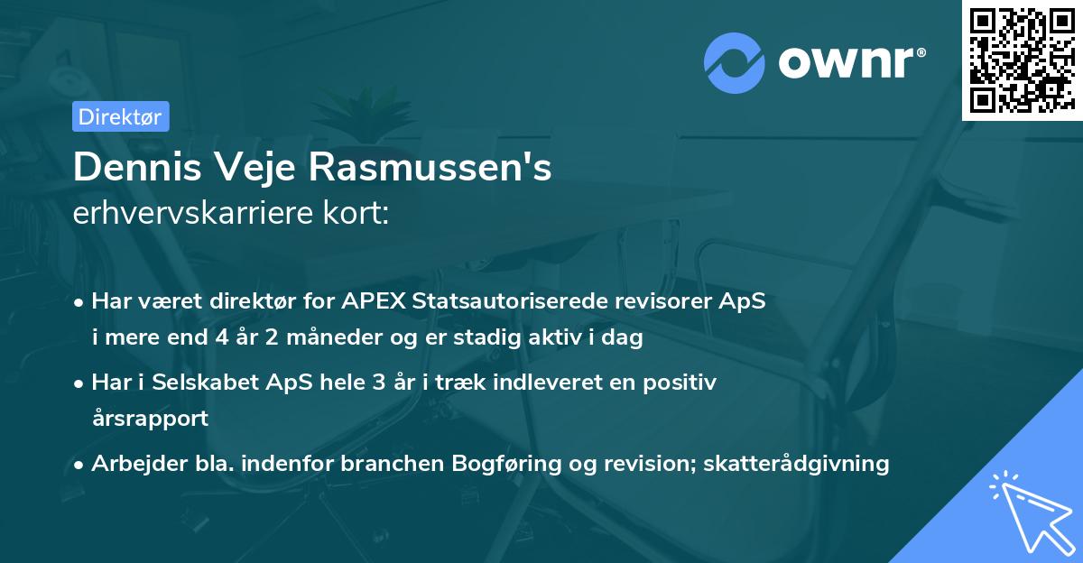 Dennis Veje Rasmussen's erhvervskarriere kort