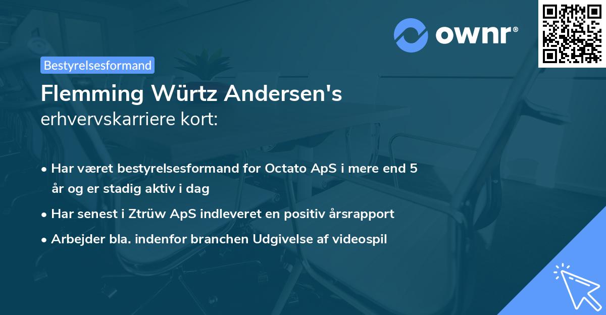 Flemming Würtz Andersen's erhvervskarriere kort