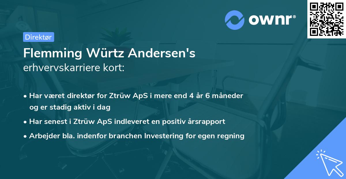 Flemming Würtz Andersen's erhvervskarriere kort