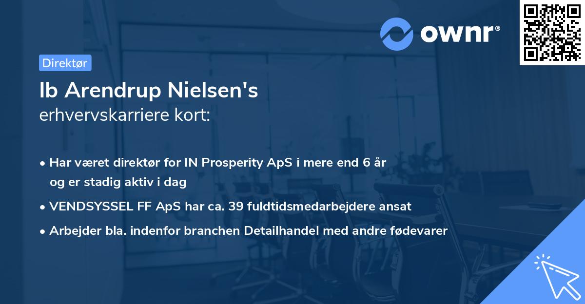 Ib Arendrup Nielsen's erhvervskarriere kort