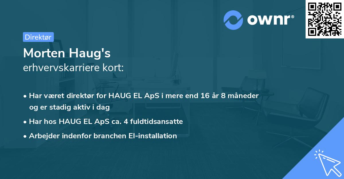 Morten Haug's erhvervskarriere kort