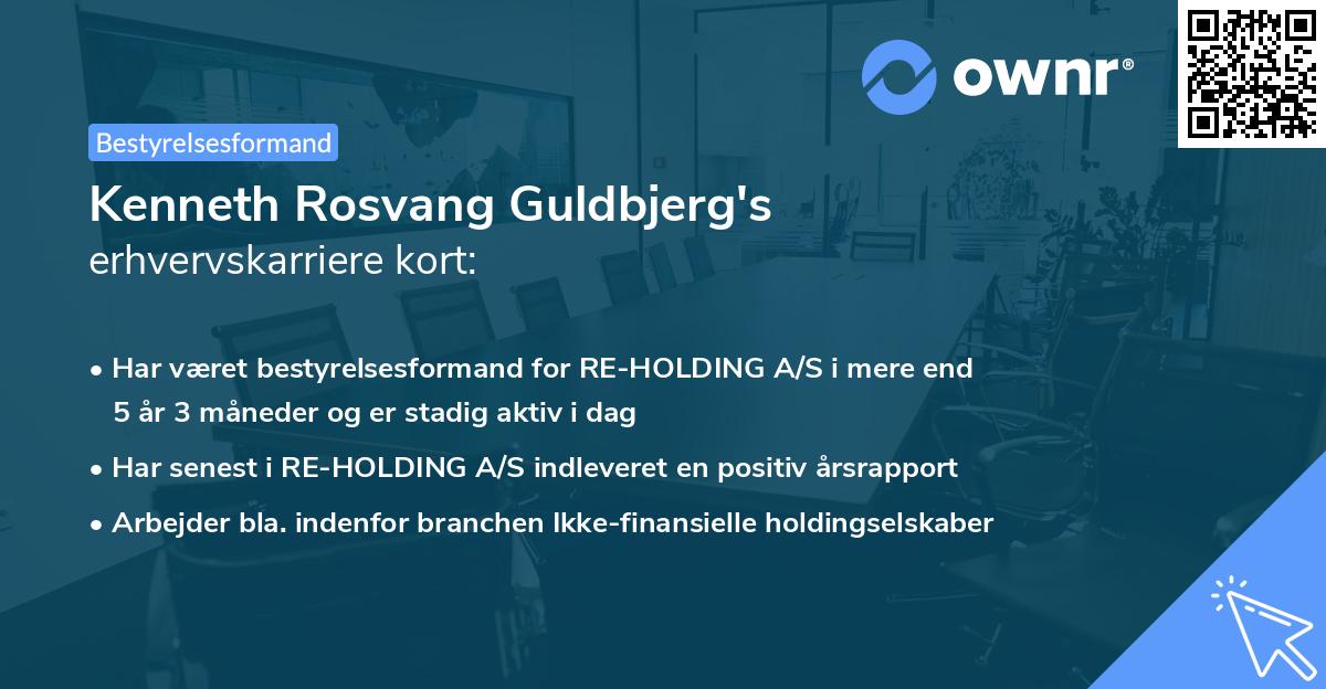 Kenneth Rosvang Guldbjerg's erhvervskarriere kort