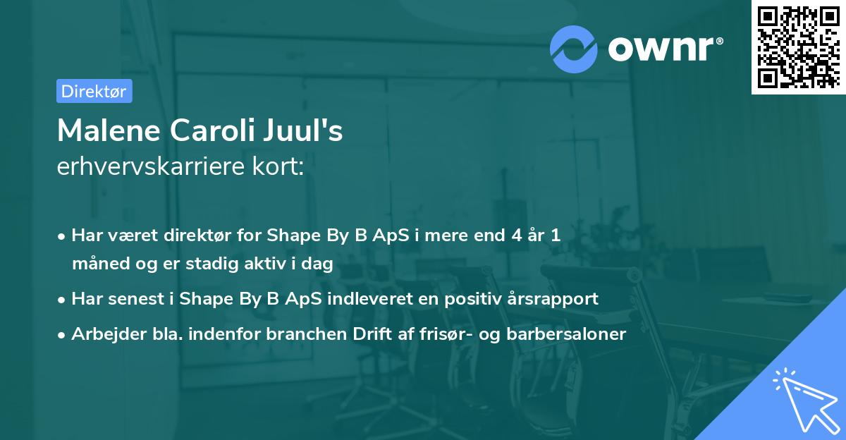 Malene Caroli Juul's erhvervskarriere kort