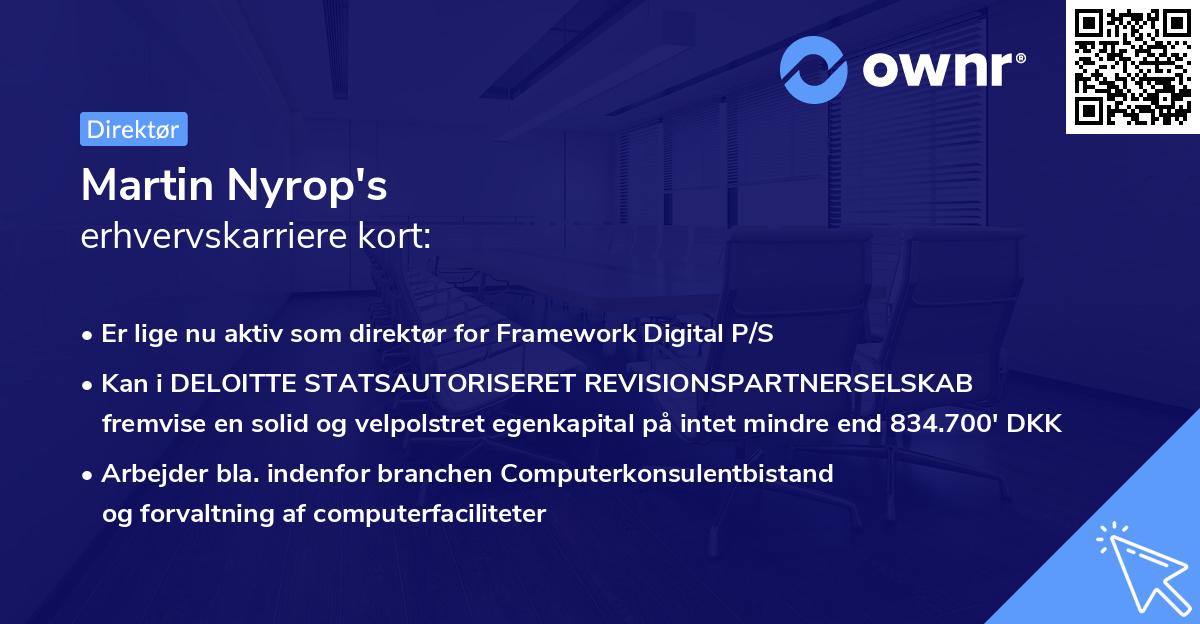 Martin Nyrop's erhvervskarriere kort