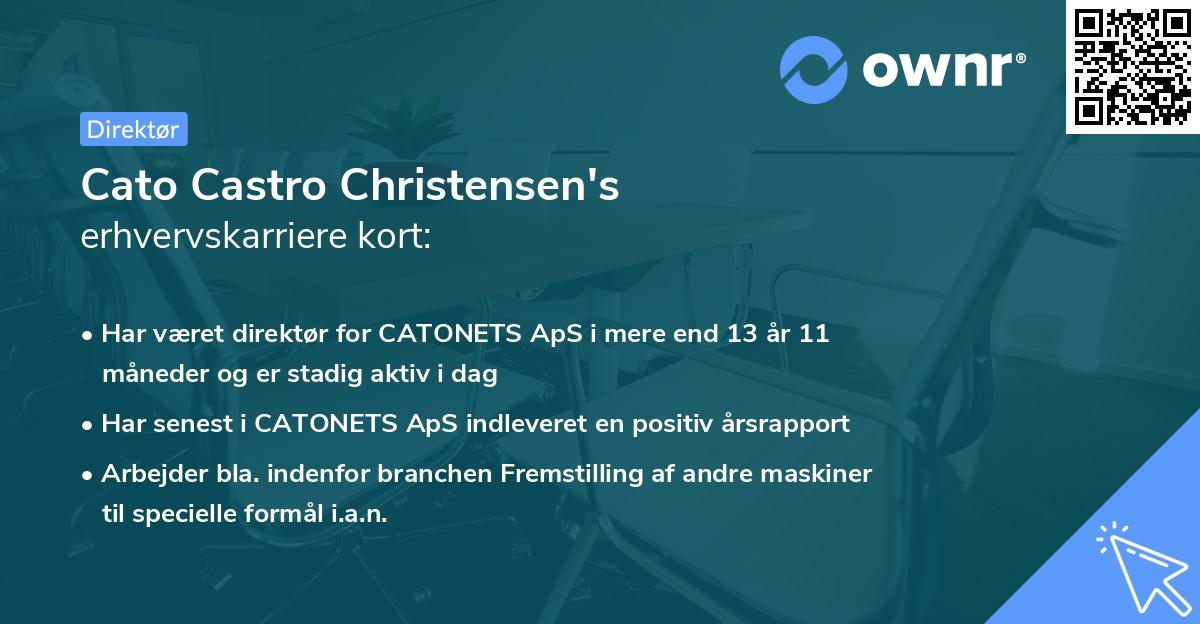 Cato Castro Christensen's erhvervskarriere kort