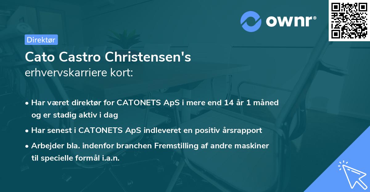 Cato Castro Christensen's erhvervskarriere kort