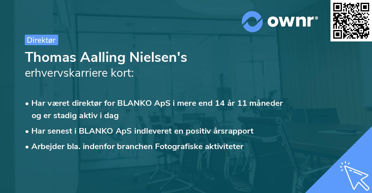 Thomas Aalling Nielsen's erhvervskarriere kort