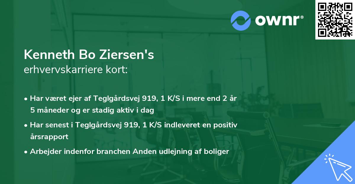 Kenneth Bo Ziersen's erhvervskarriere kort