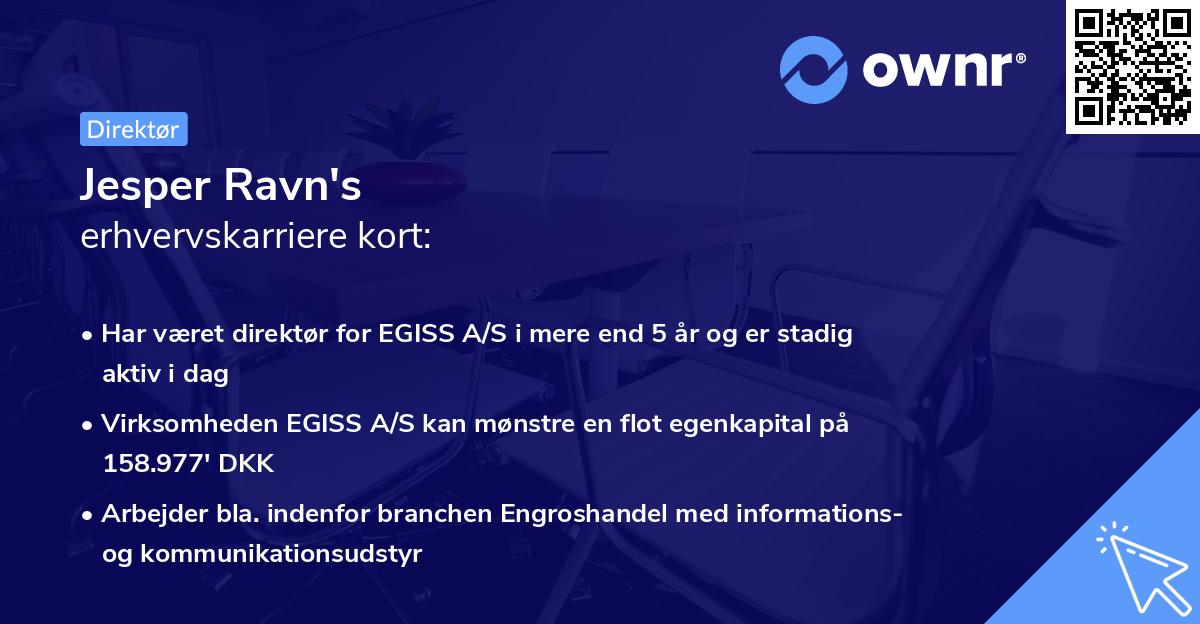 Jesper Ravn's erhvervskarriere kort