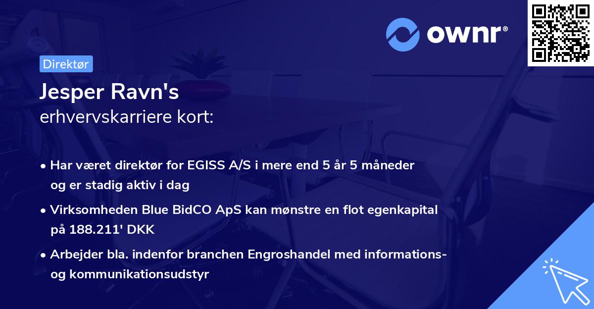 Jesper Ravn's erhvervskarriere kort