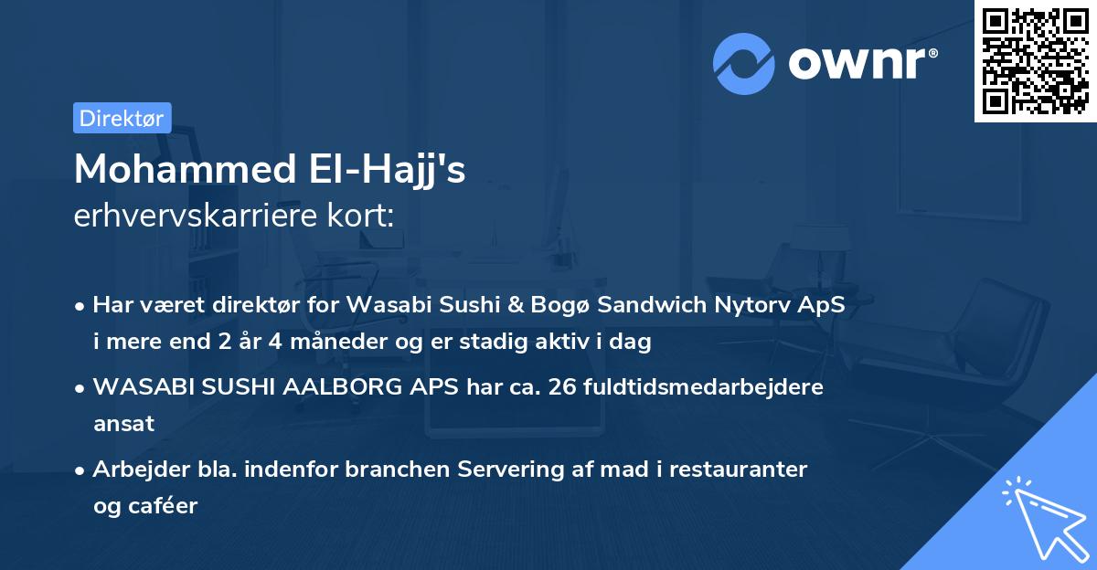 Mohammed El-Hajj's erhvervskarriere kort