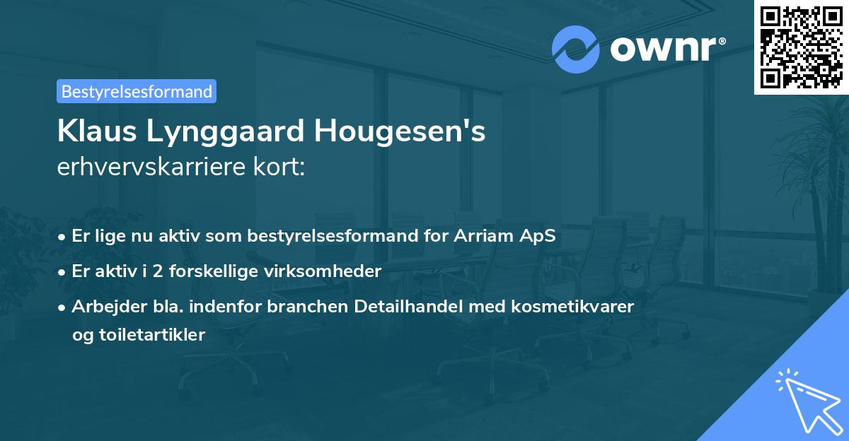 Klaus Lynggaard Hougesen's erhvervskarriere kort
