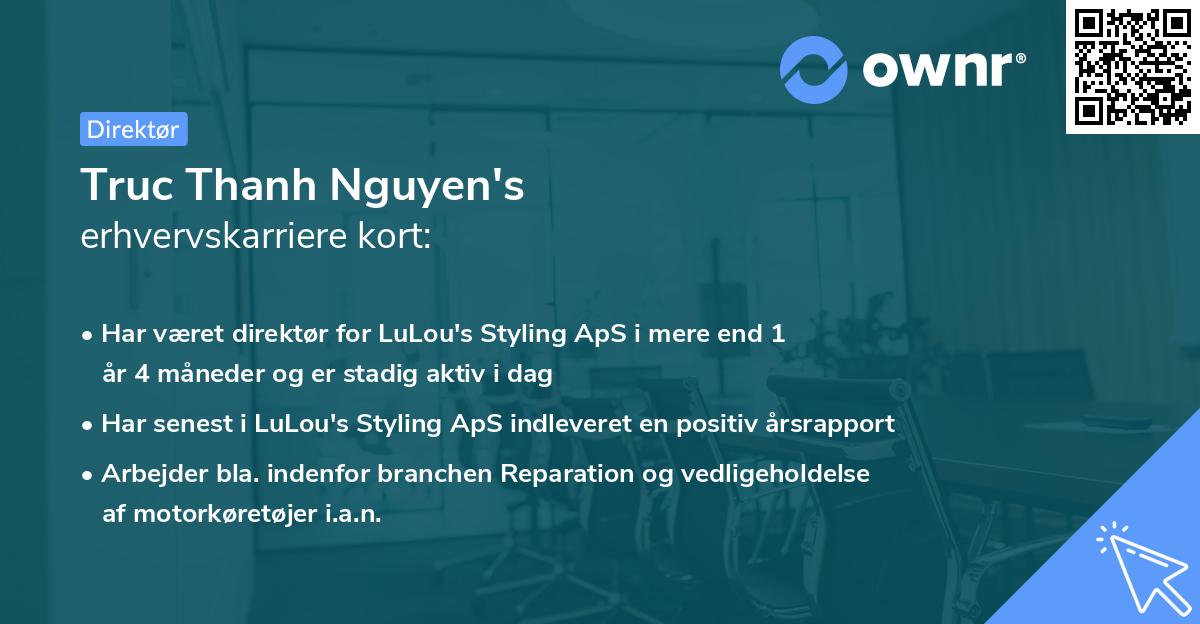 Truc Thanh Nguyen's erhvervskarriere kort