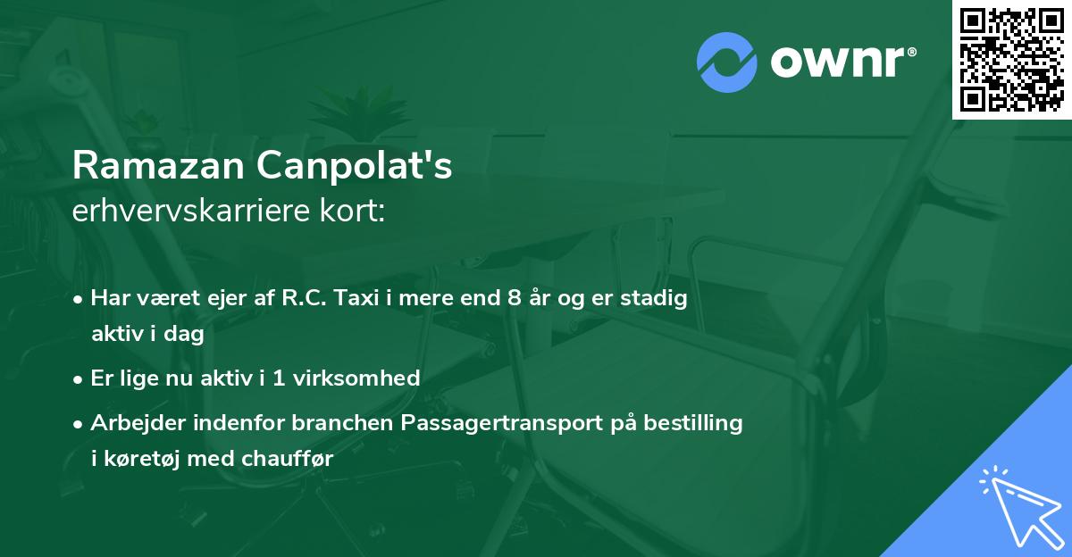 Ramazan Canpolat's erhvervskarriere kort