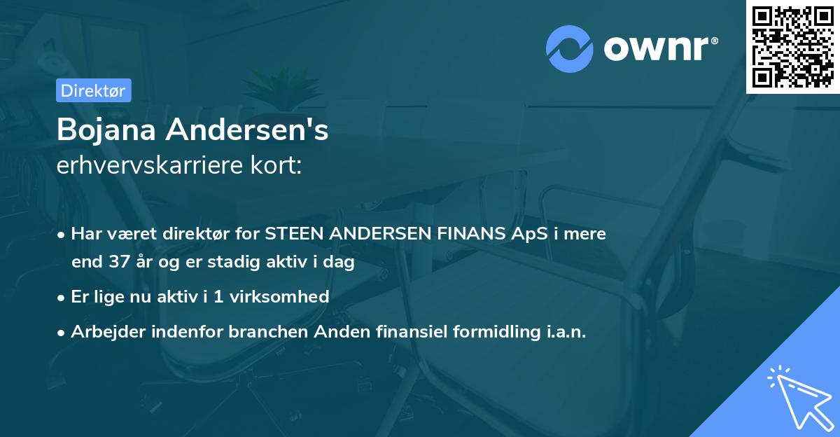 Bojana Andersen's erhvervskarriere kort