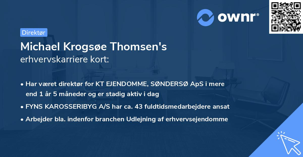 Michael Krogsøe Thomsen's erhvervskarriere kort
