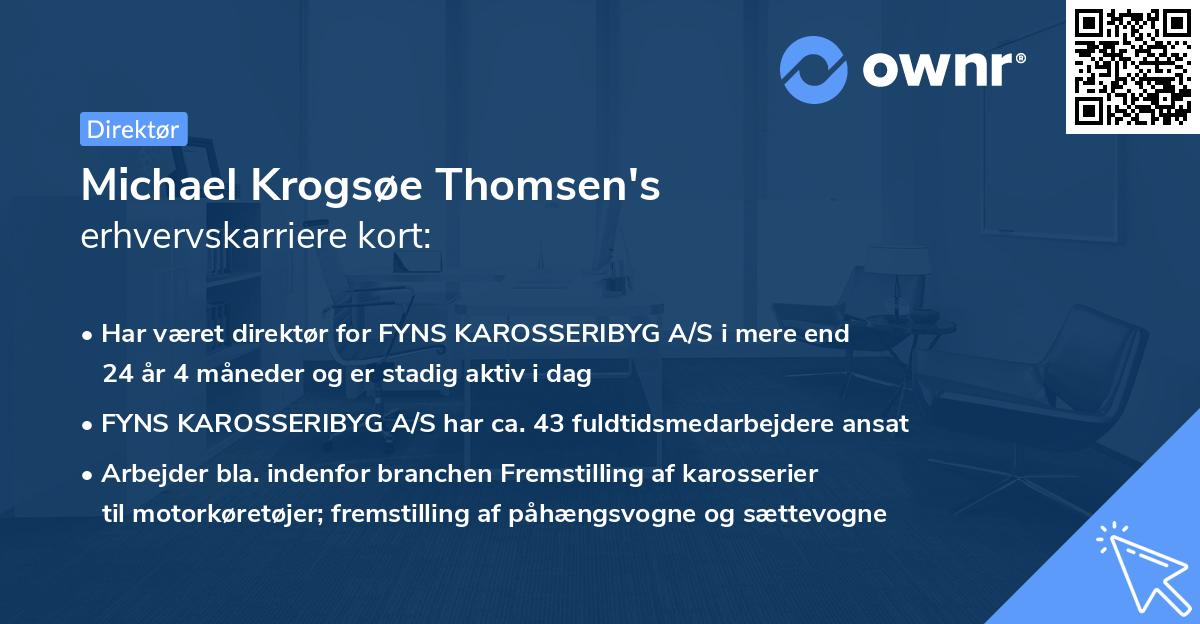 Michael Krogsøe Thomsen's erhvervskarriere kort