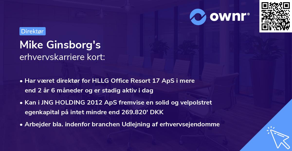 Mike Ginsborg's erhvervskarriere kort
