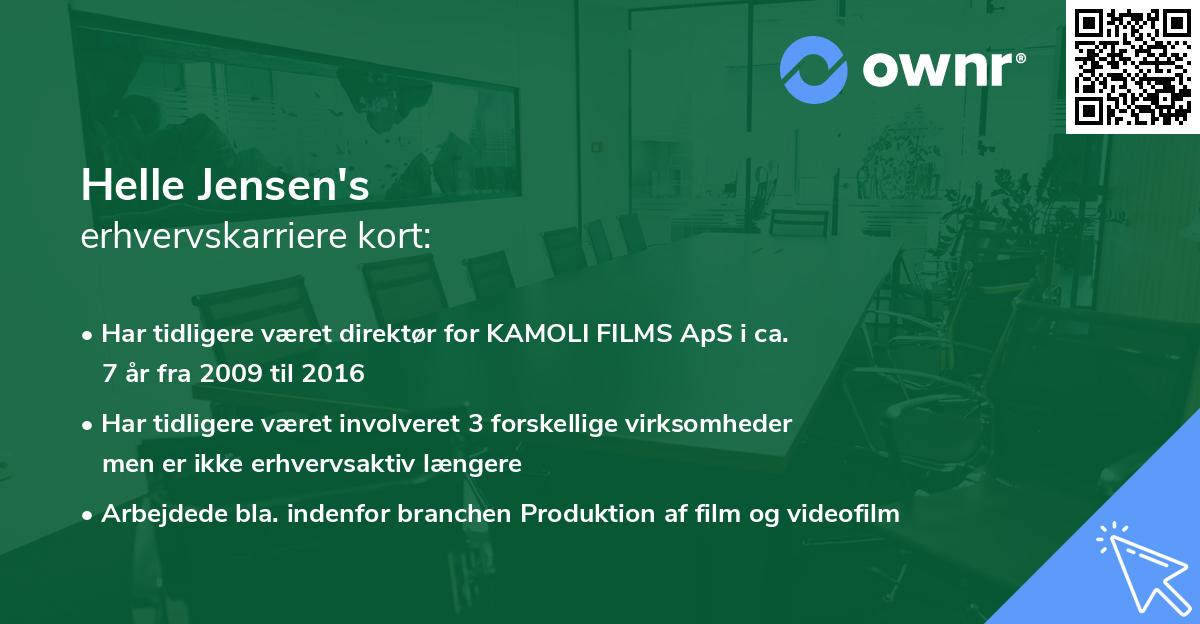 Helle Jensen's erhvervskarriere kort