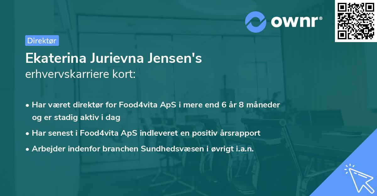 Ekaterina Jurievna Jensen's erhvervskarriere kort