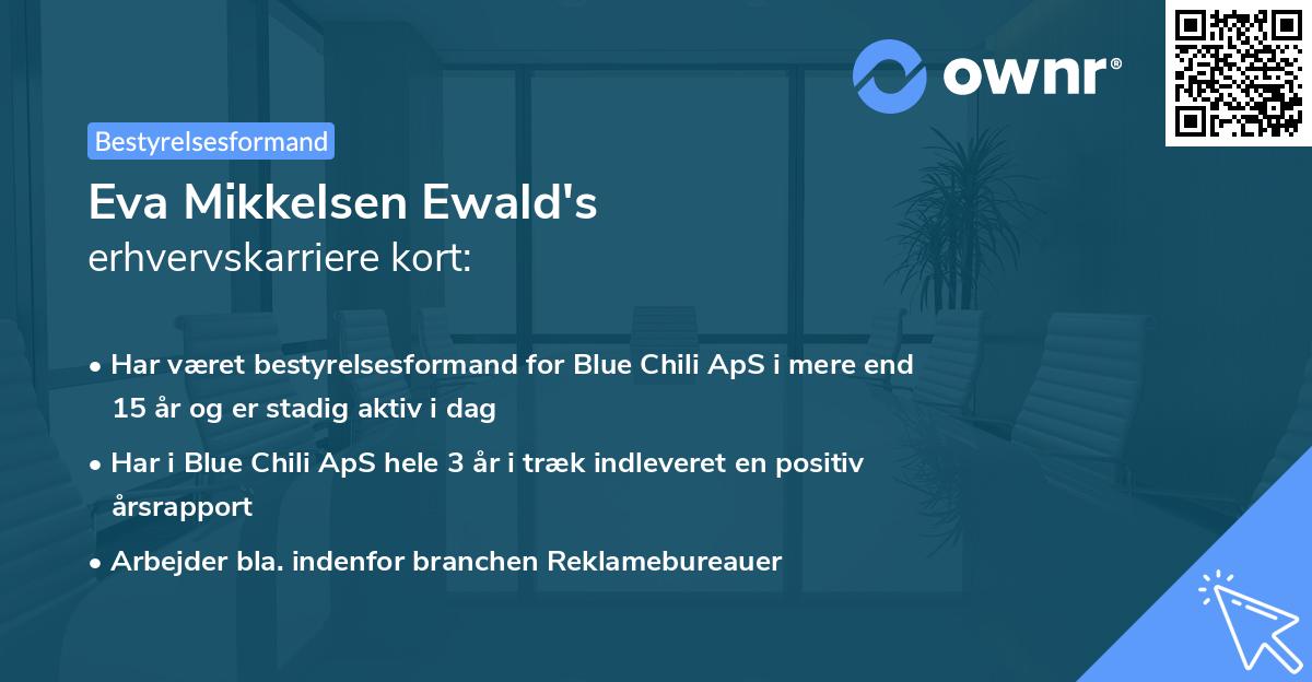 Eva Mikkelsen Ewald's erhvervskarriere kort