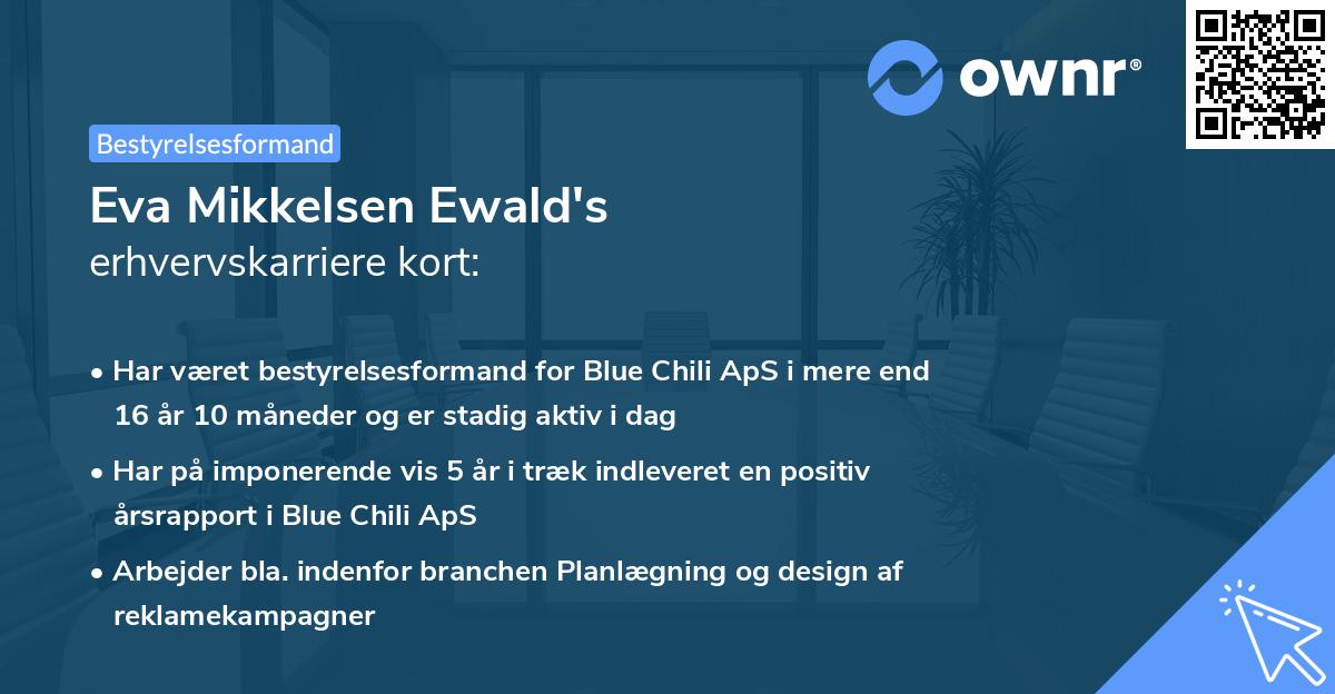 Eva Mikkelsen Ewald's erhvervskarriere kort