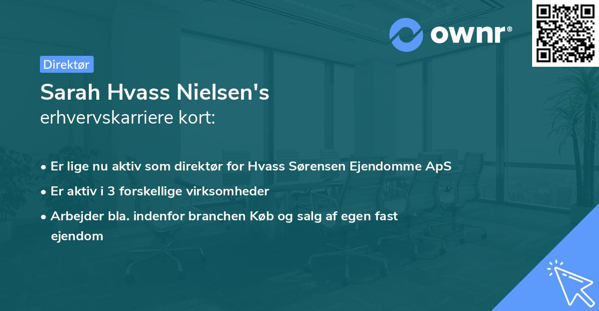Sarah Hvass Nielsen's erhvervskarriere kort