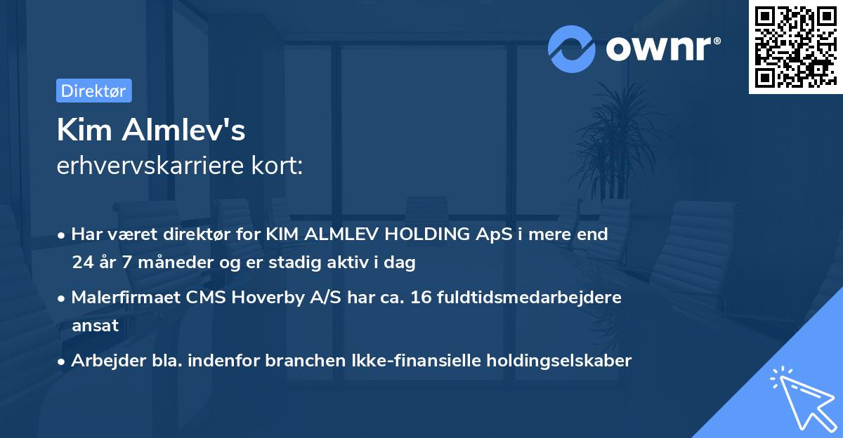 Kim Almlev's erhvervskarriere kort