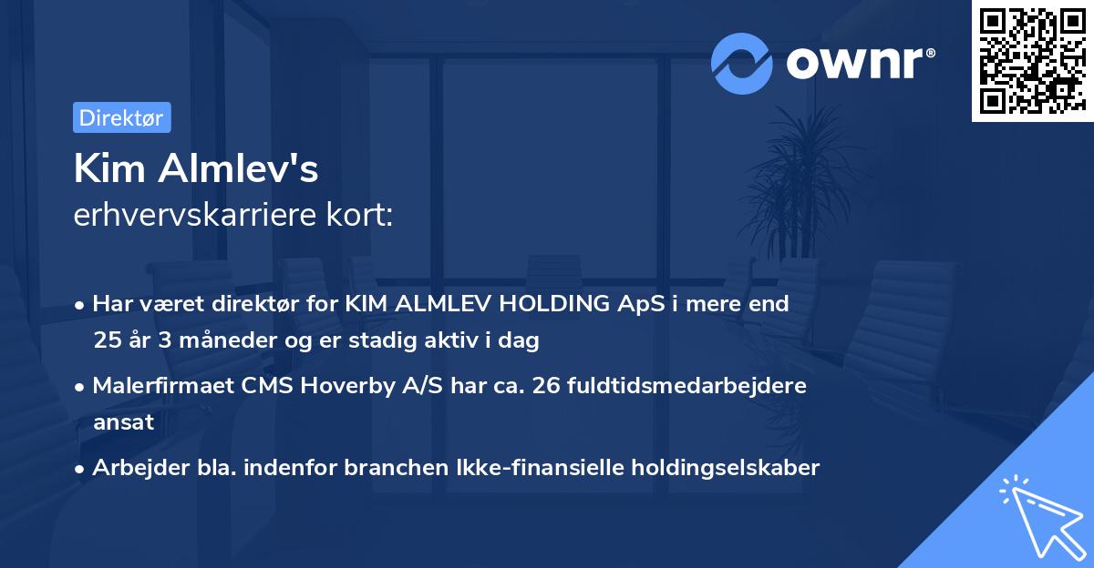 Kim Almlev's erhvervskarriere kort