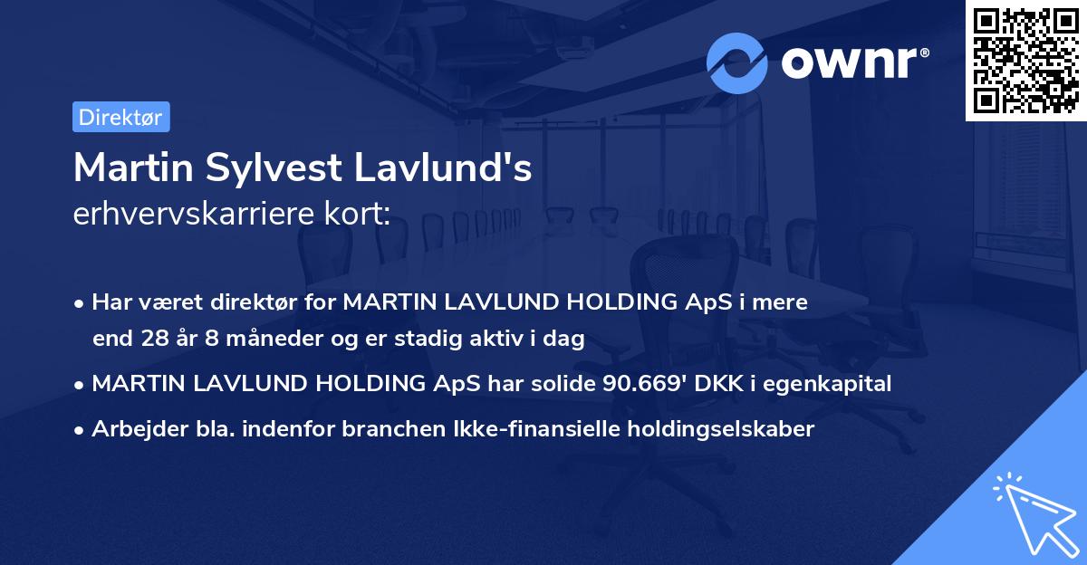 Martin Sylvest Lavlund's erhvervskarriere kort