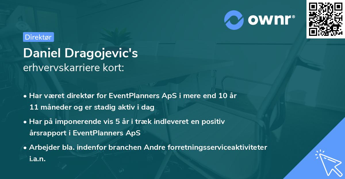 Daniel Dragojevic's erhvervskarriere kort