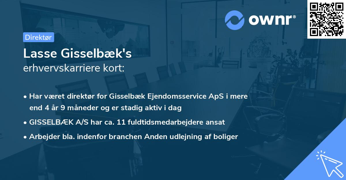 Lasse Gisselbæk's erhvervskarriere kort