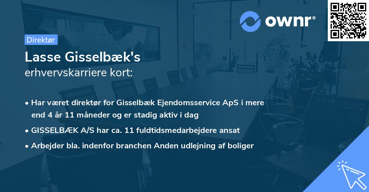 Lasse Gisselbæk's erhvervskarriere kort
