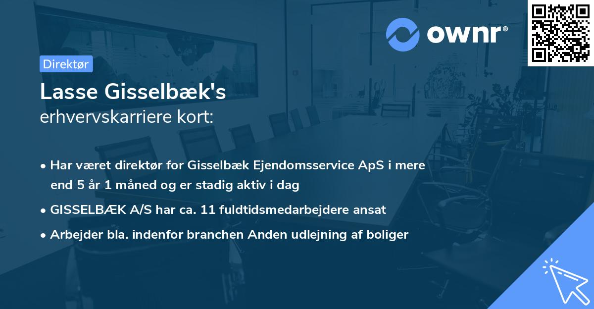 Lasse Gisselbæk's erhvervskarriere kort