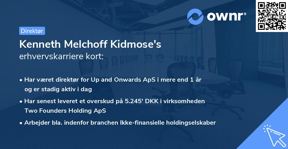Kenneth Melchoff Kidmose's erhvervskarriere kort