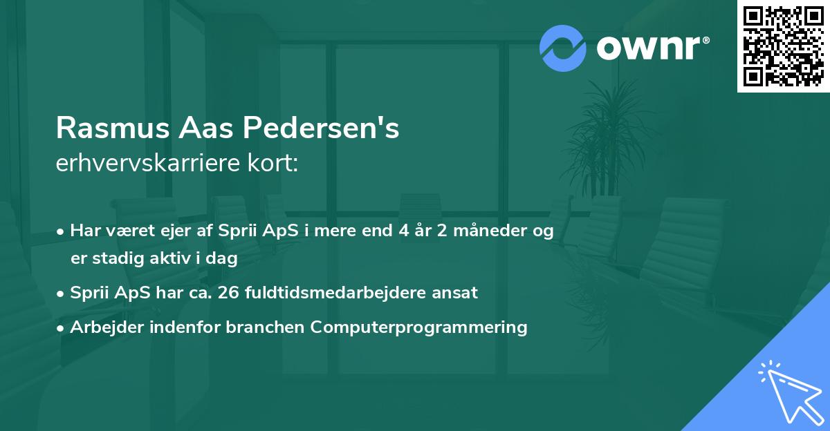 Rasmus Aas Pedersen's erhvervskarriere kort